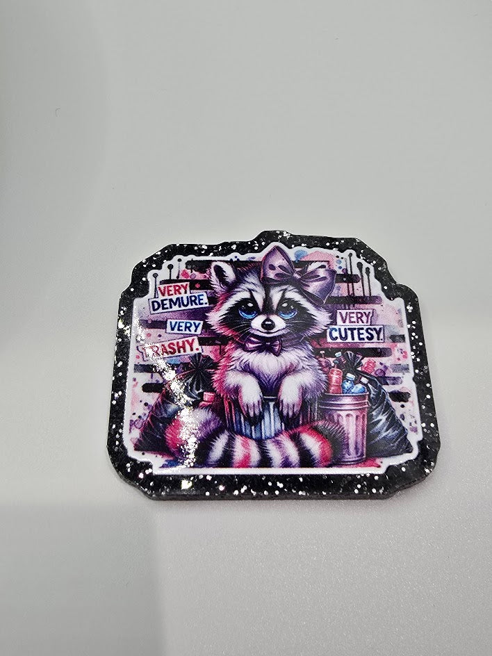 Acrylic Glitter Flatbacks- Very Demure