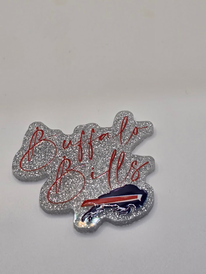 Acrylic Glitter Flatbacks - Buffalo Bills