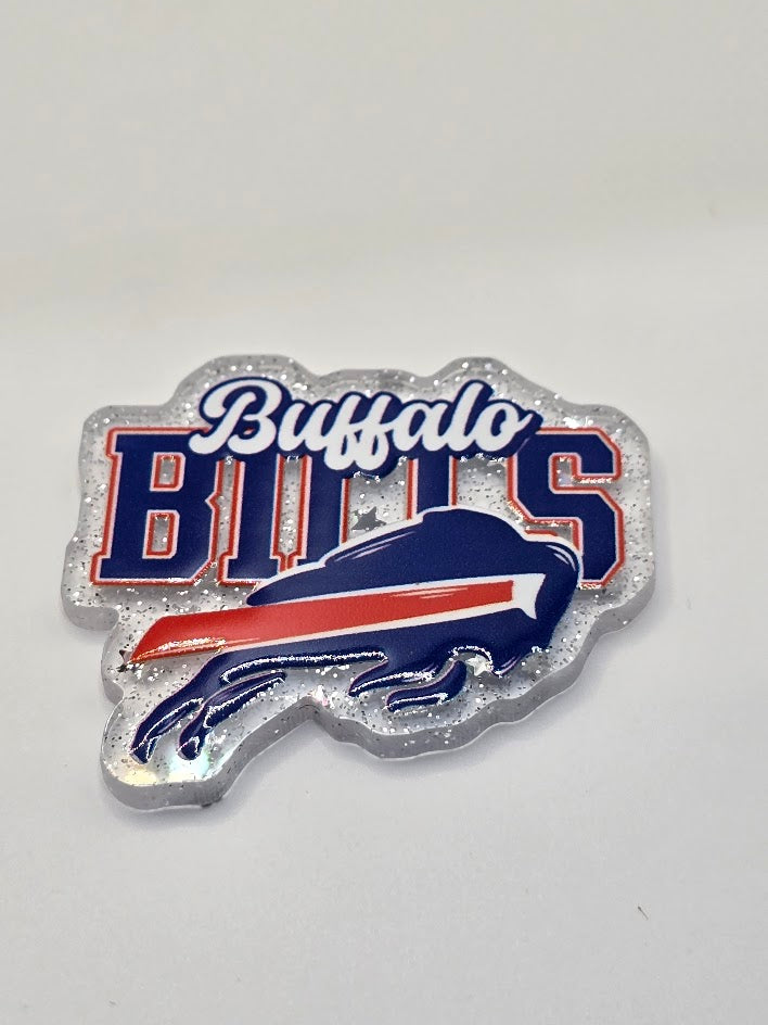 Acrylic Glitter Flatbacks - Buffalo Bills