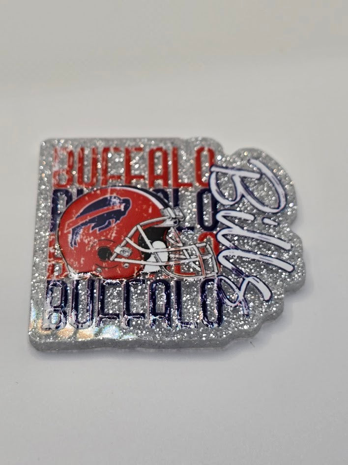 Acrylic Glitter Flatbacks - Buffalo Bills