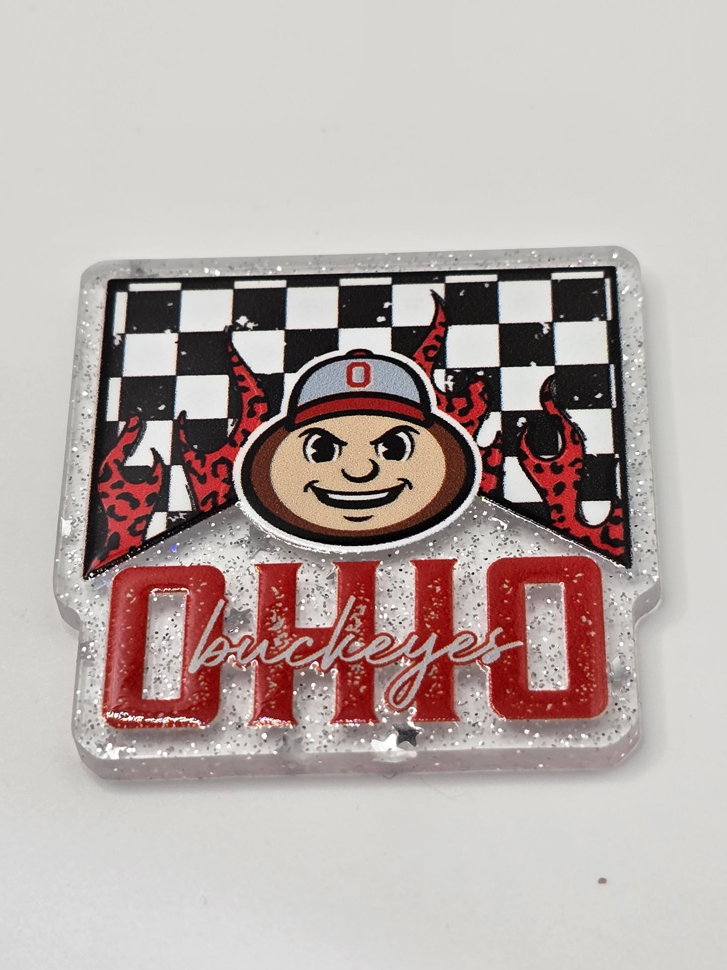 Acrylic Glitter Flatback-Ohio