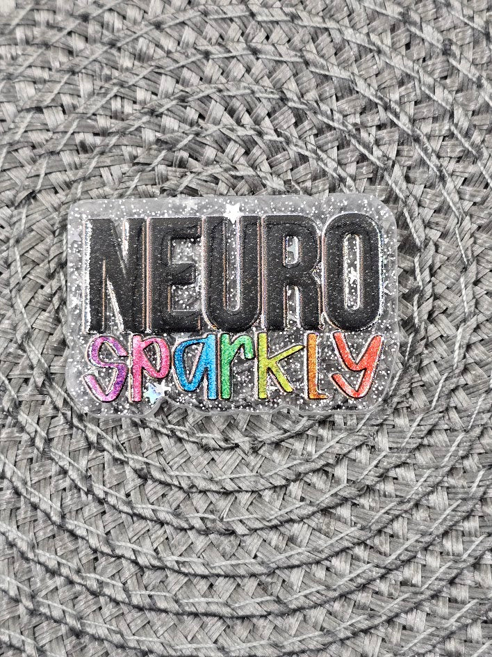 Acrylic Glitter Flatbacks - Neuro Sparkly
