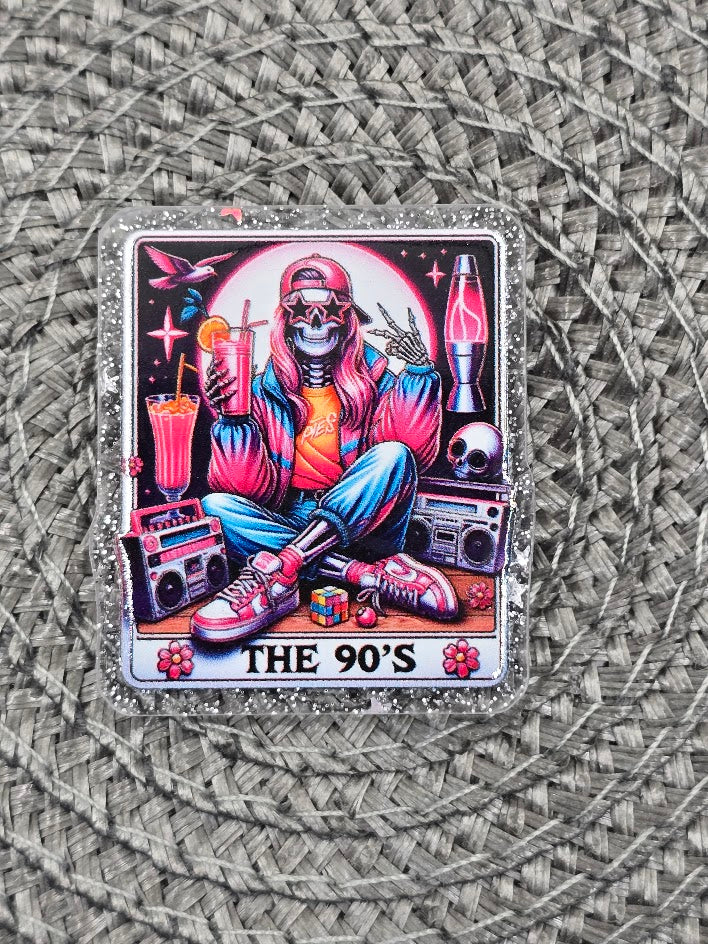 Acrylic Glitter Flatbacks - The 90's
