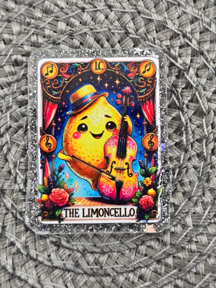 Acrylic Glitter Flatbacks - The Limoncello