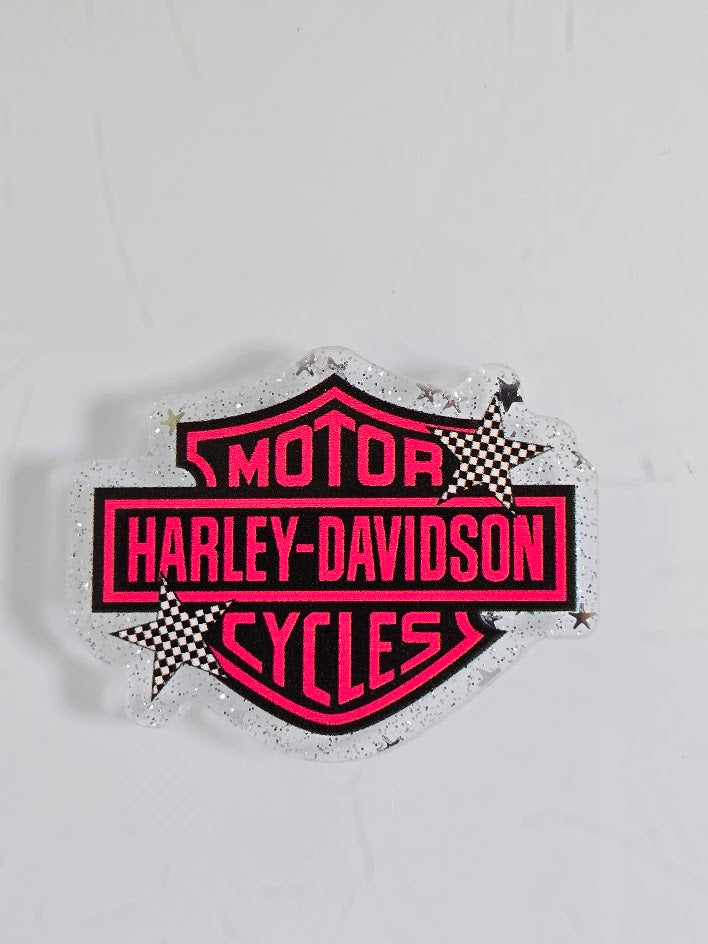 Acrylic Glitter Flatbacks - Harley-Davidson
