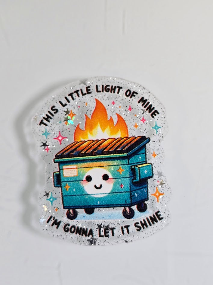 Acrylic Glitter Flatbacks - I'm Gonna Let It Shine