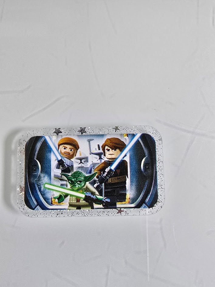 Acrylic Glitter Flatbacks - Lego Clone Wars