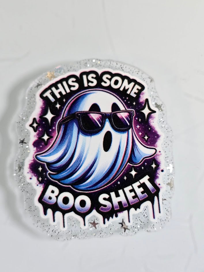 Acrylic Glitter Flatbacks - This Is Some Boo Sheet