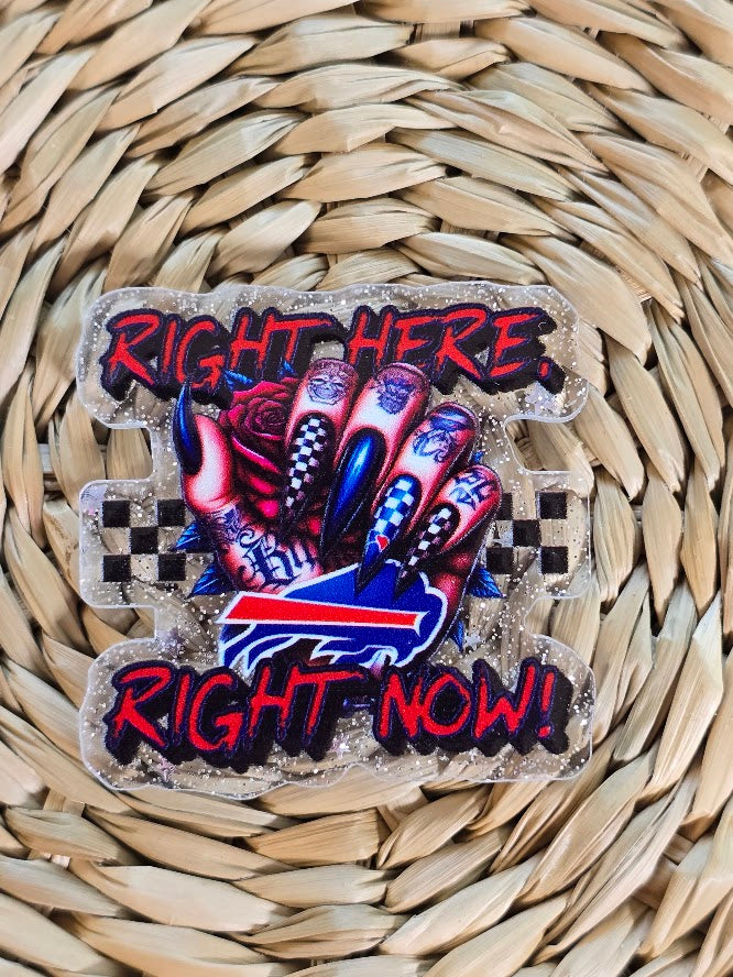 Acrylic Glitter Flatbacks - Right Here, Right Now Bills