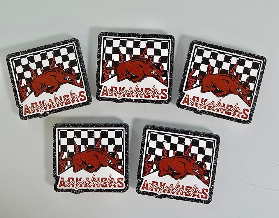 Acrylic Glitter Flatbacks - Arkansas