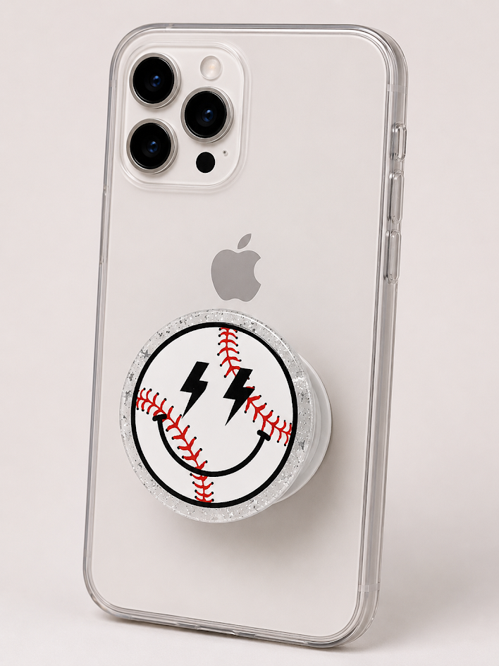 Magnetic Phone Grips – Baseball Face
