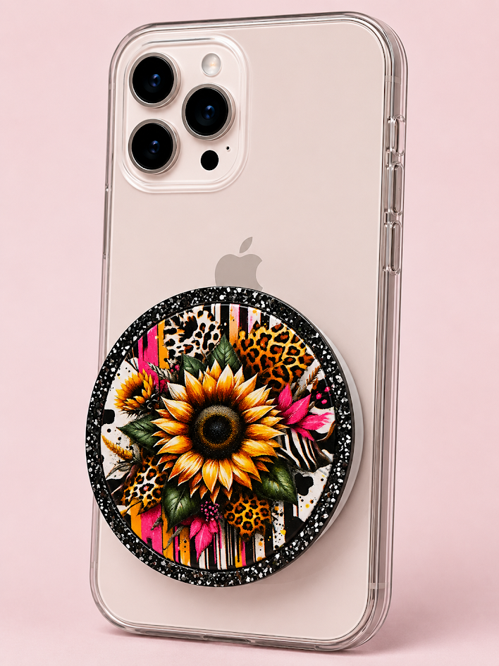 Magnetic Phone Grips – Sunflower