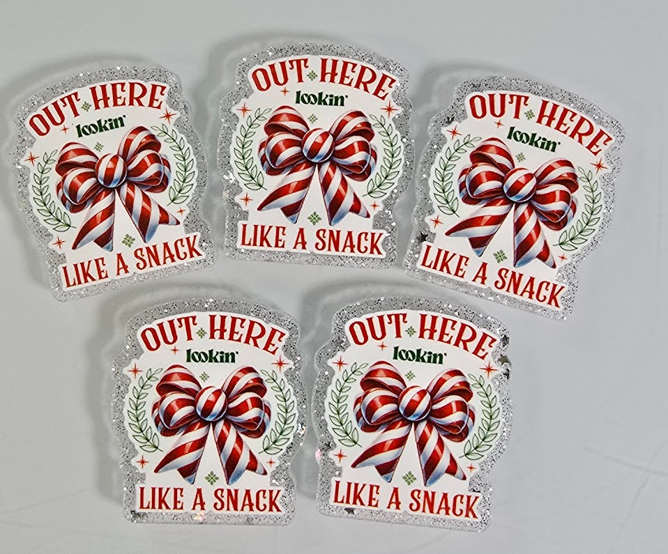 Acrylic Glitter Flatbacks - Lookin' Like A Snack