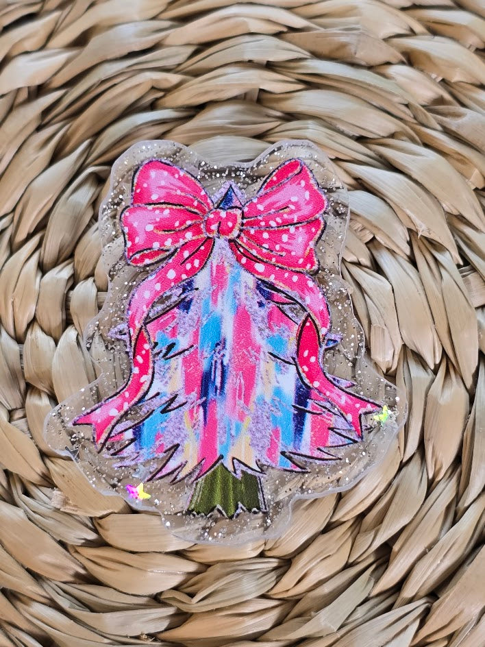 Bogg Bag Charms - Pink Christmas Tree