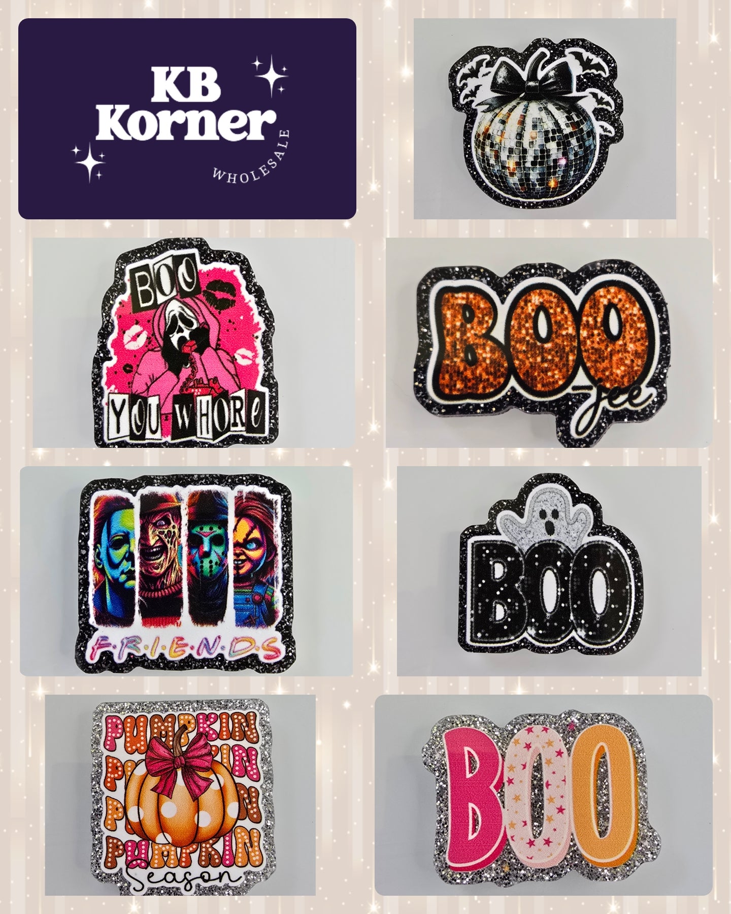 Disco Pumpkin Bogg Bag Charm