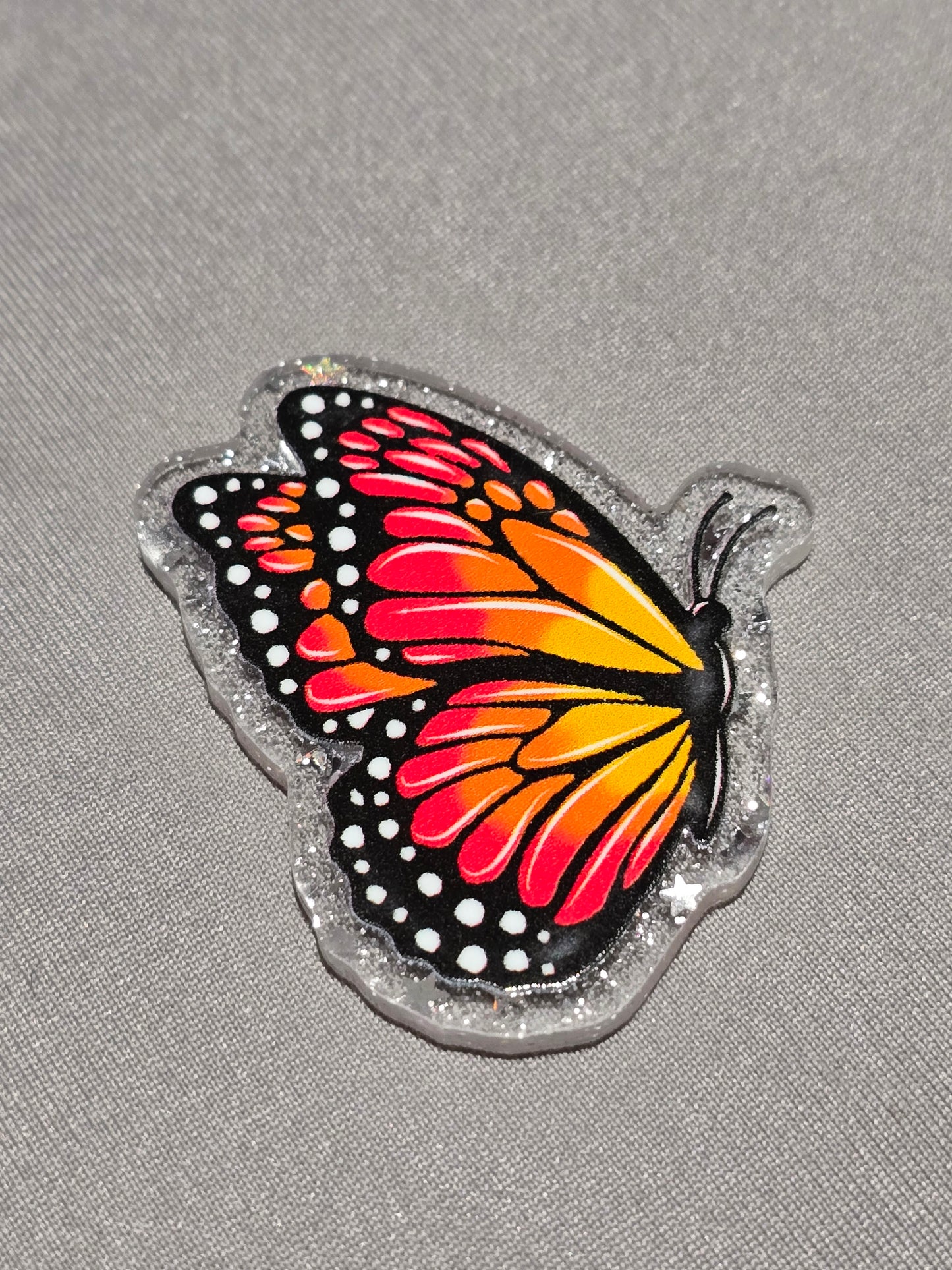 🦋 Acrylic Glitter Flatbacks- Butterfly 🦋