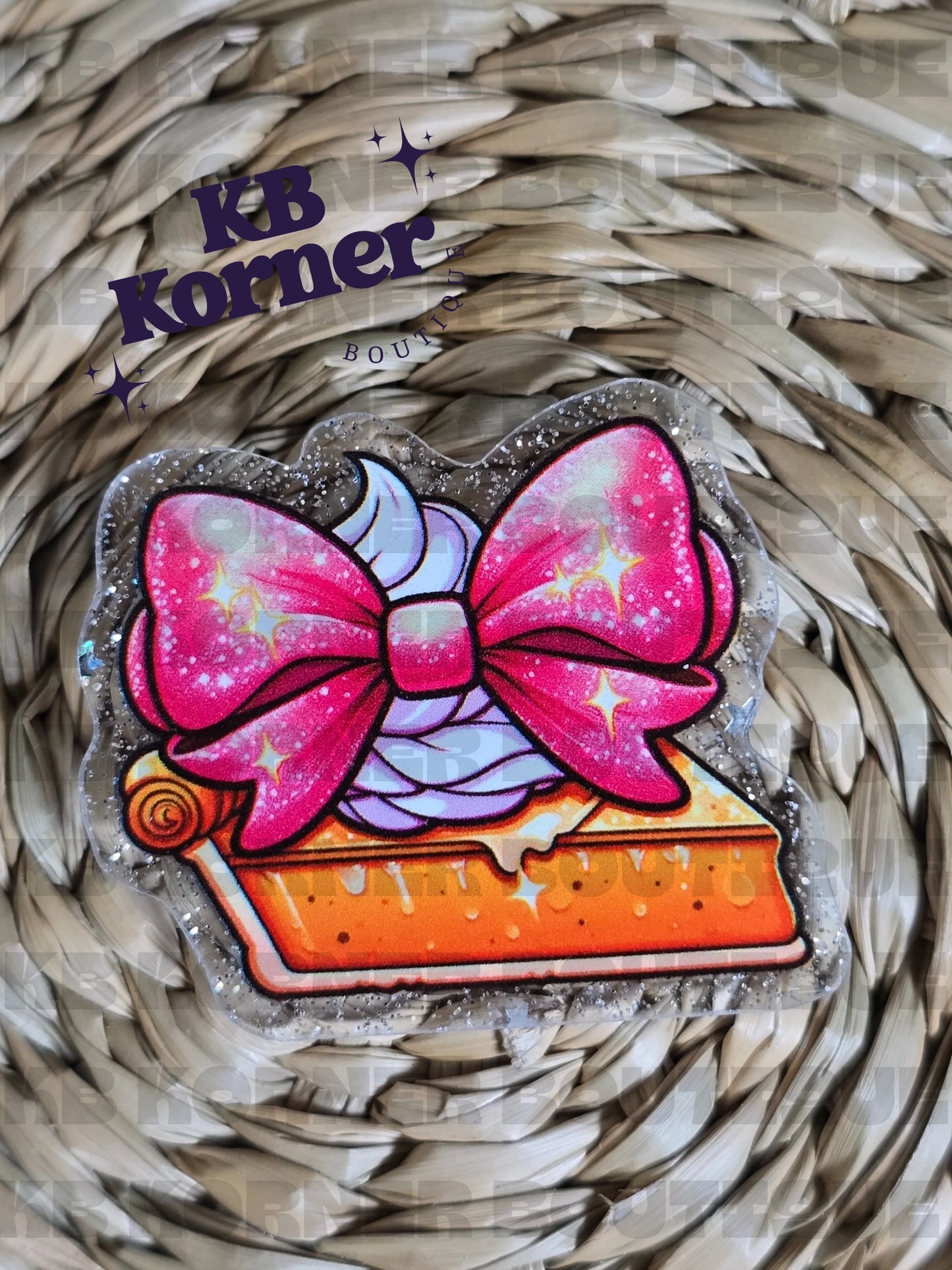 Acrylic Glitter Flatbacks - Sparkling Pumpkin Pie