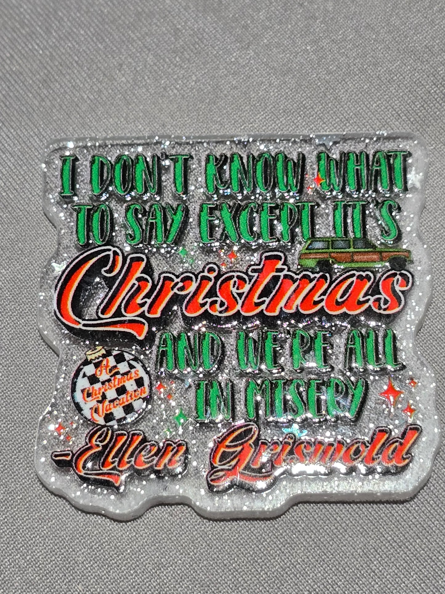 Acrylic Glitter Flatbacks- Ellen Griswold