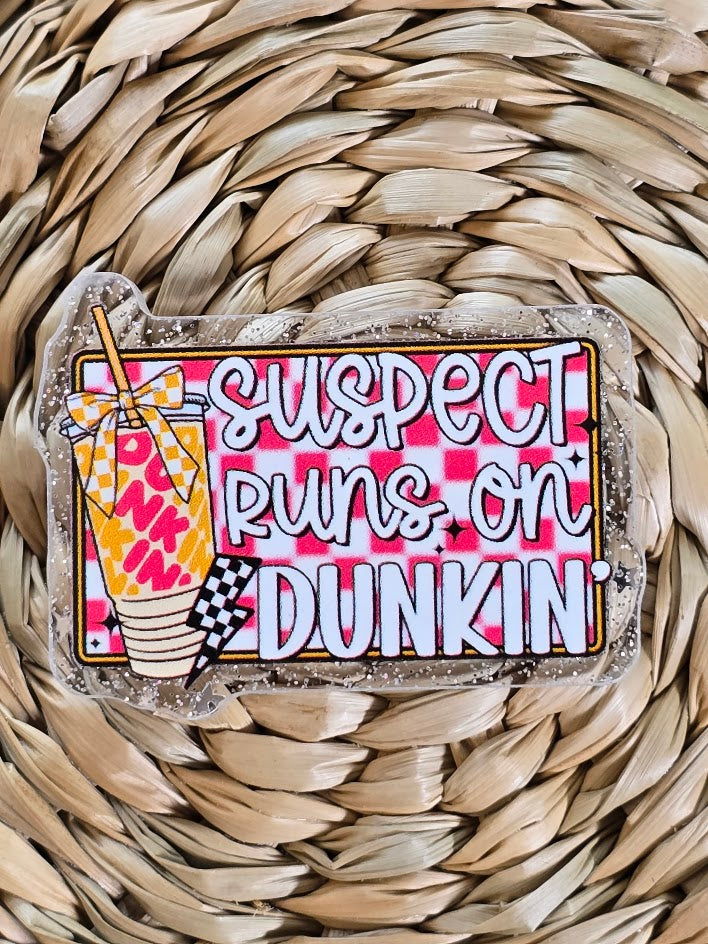 Acrylic Glitter Flatbacks - Suspect Runs On Dunkin