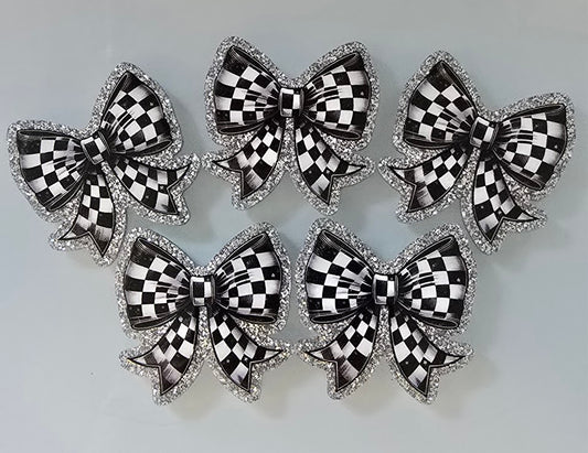 Checkered Bow Magnet