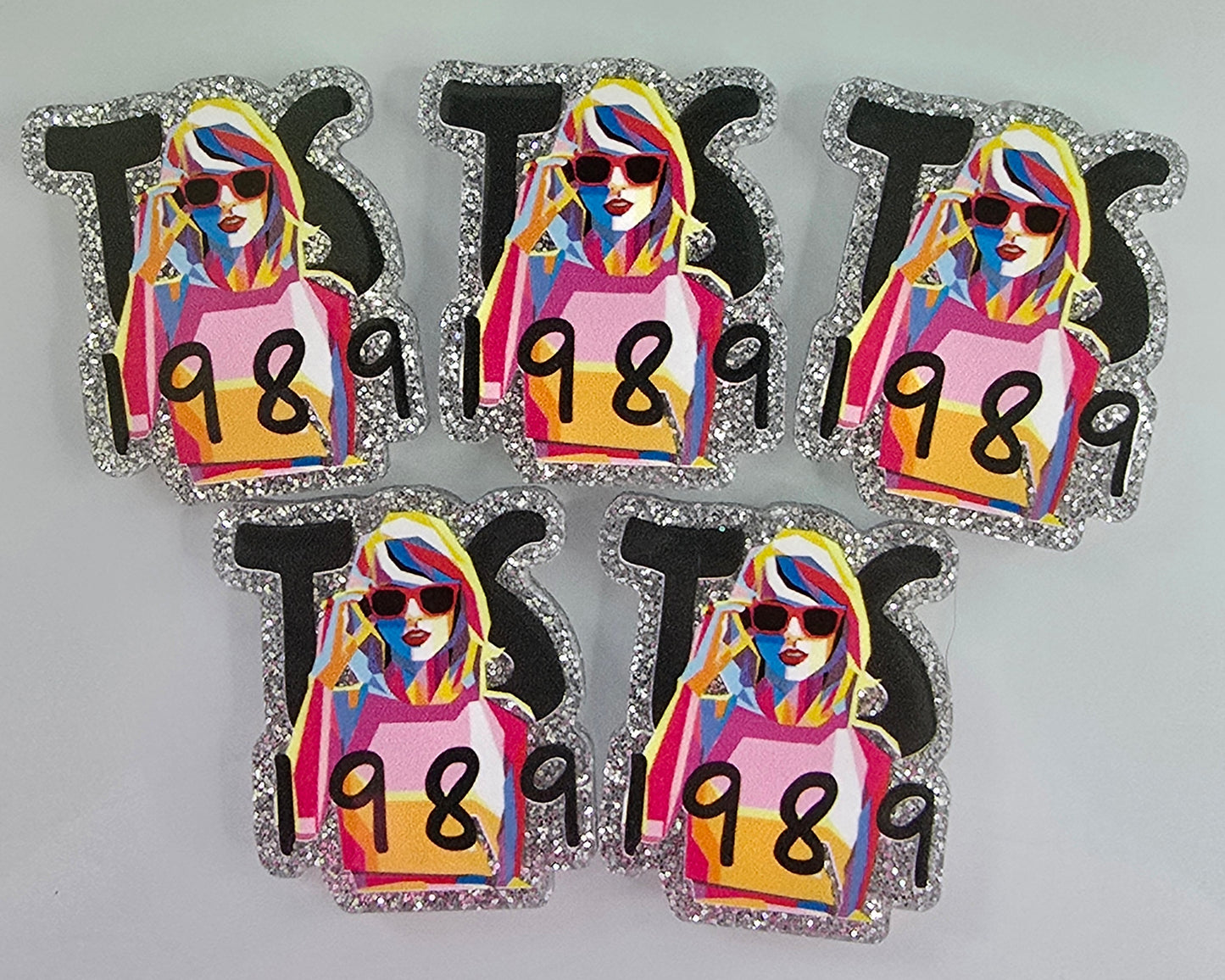 Acrylic Glitter Flatbacks-TS 1989