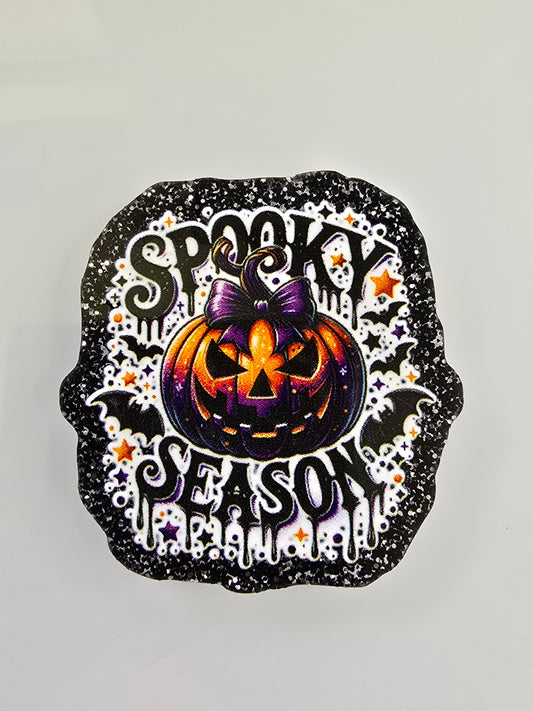 Acrylic Glitter Flatbacks-Spooky Season