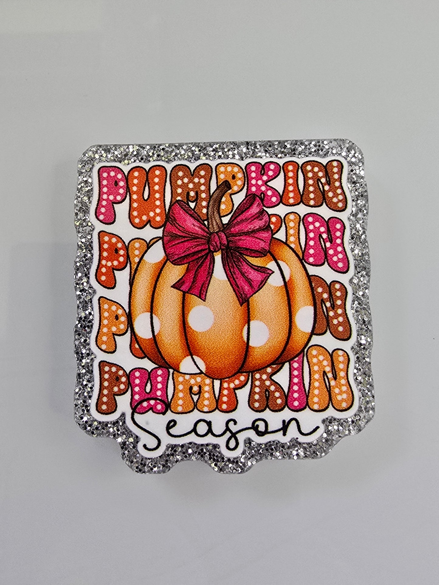Acrylic Glitter Flatbacks-Pumpkin Season