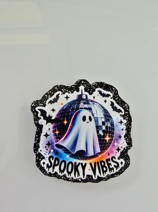 Acrylic Glitter Flatbacks-Spooky Vibes