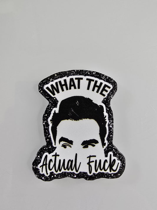Acrylic Glitter Flatbacks-What The Actual Fuck