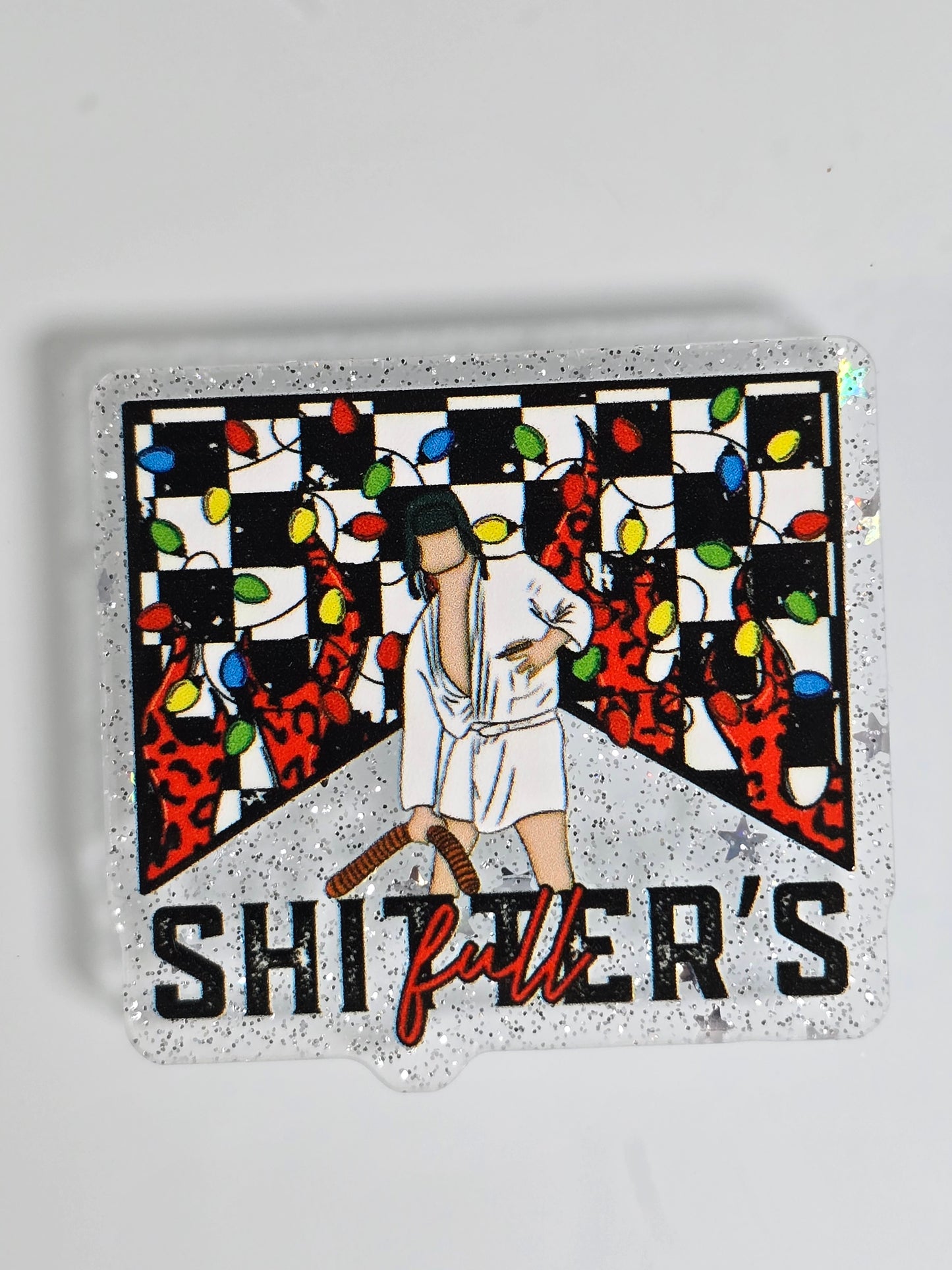 Acrylic Glitter Flatbacks - Shitters Full