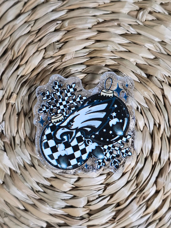 Acrylic Glitter Flatbacks - Philadelphia Eagles