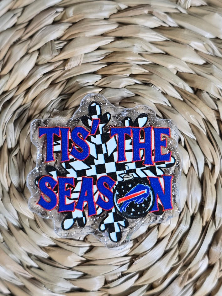 Acrylic Glitter Flatbacks - Tis The Season Bills