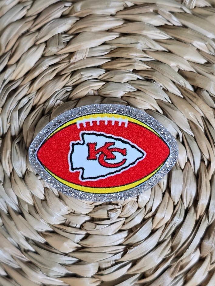 Acrylic Glitter Flatbacks - Chiefs