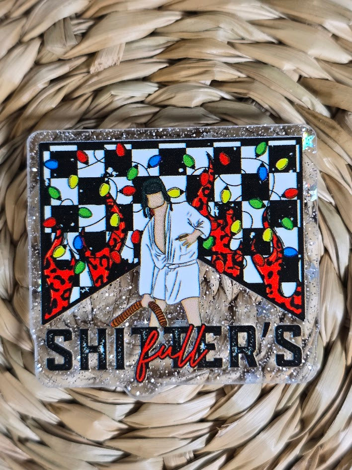 Acrylic Glitter Flatbacks - Shitters Full