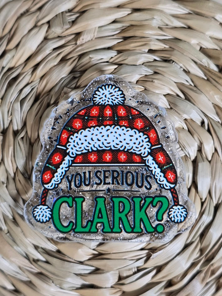 Acrylic Glitter Flatbacks - You Serious Clark