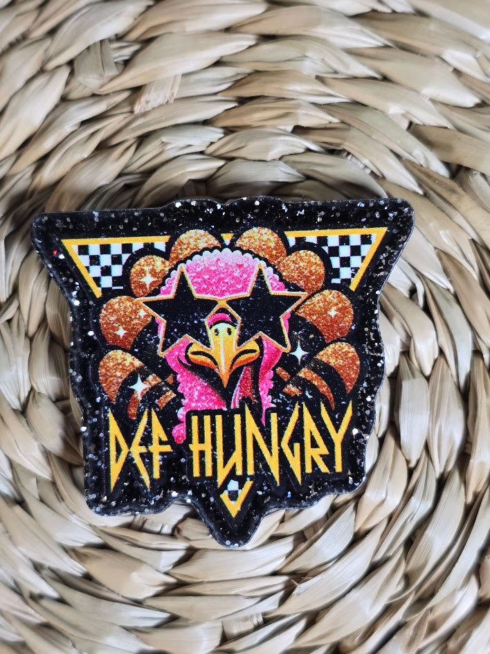 Acrylic Glitter Flatbacks - Def Hungry Turkey