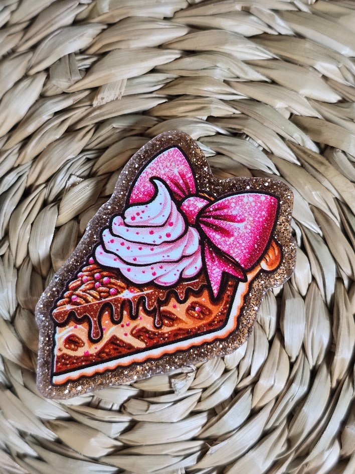 Acrylic Glitter Flatbacks - Sparkling Pecan Pie
