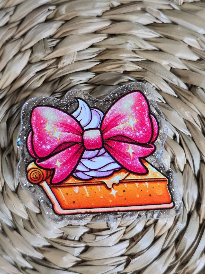 Acrylic Glitter Flatbacks - Sparkling Pumpkin Pie