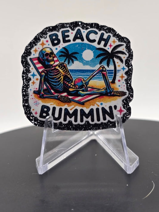 Acrylic Glitter Flatbacks- Beach Bummin