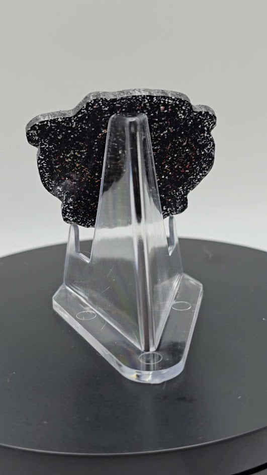 Acrylic Glitter Flatbacks-Just Peachy