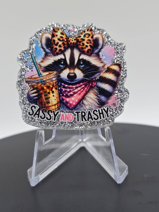 Glitter Flatback- Sassy and Trashy (Exclusive!!)