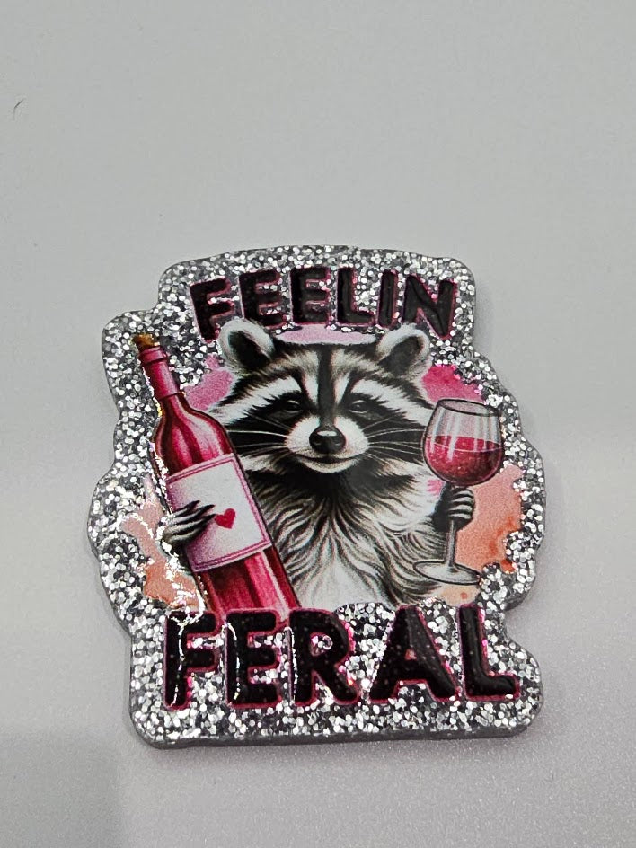 Acrylic Glitter Flatbacks-Feelin Feral