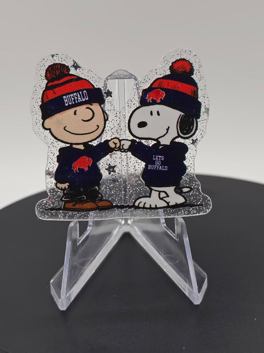 Acrylic Glitter Flatbacks - Charlie Brown Bills