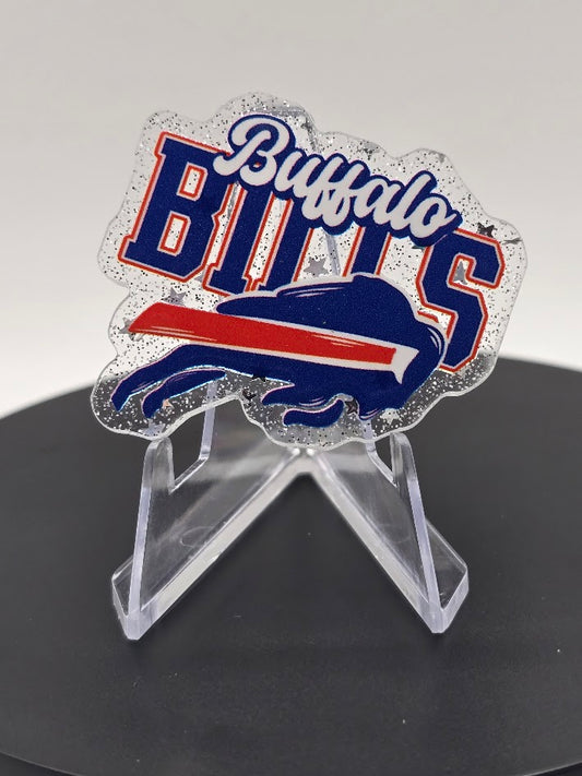 Acrylic Glitter Flatbacks - Buffalo Bills