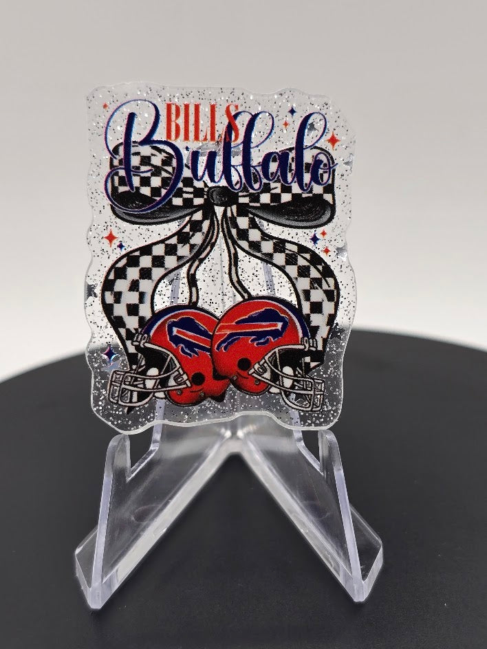 Acrylic Glitter Flatbacks - Bills Bow