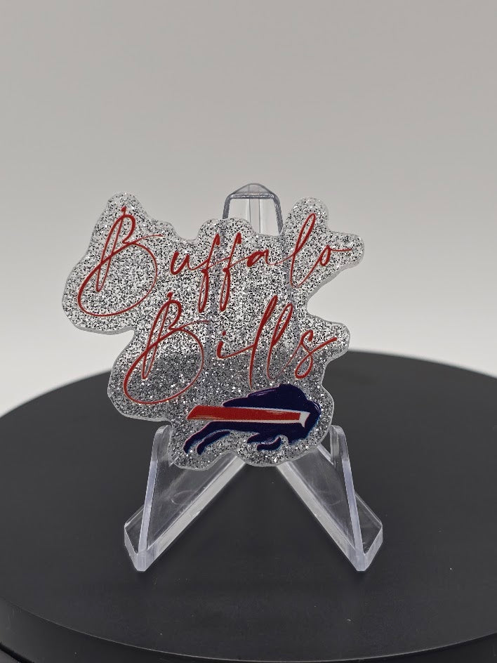 Acrylic Glitter Flatbacks - Buffalo Bills
