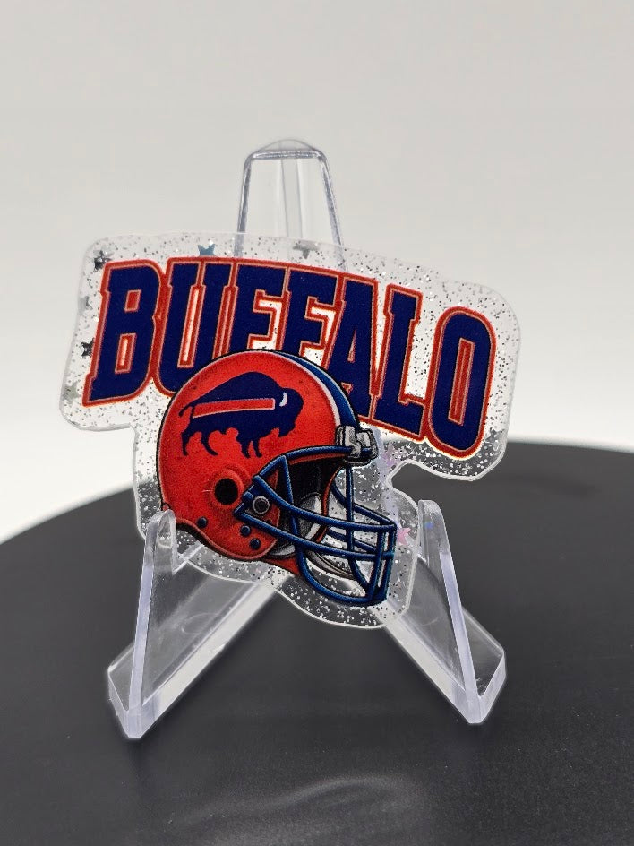 Acrylic Glitter Flatbacks - Buffalo Bills