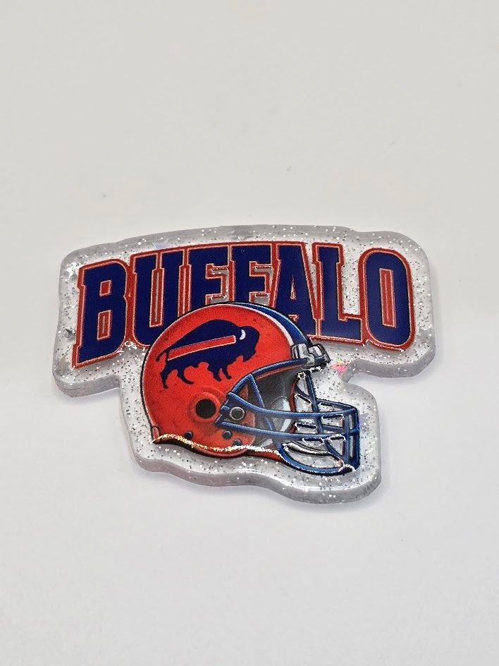 Acrylic Glitter Flatbacks - Buffalo Bills