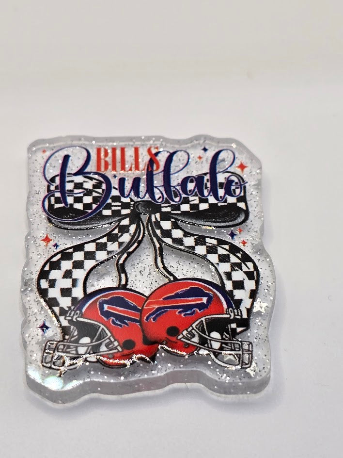 Acrylic Glitter Flatbacks - Bills Bow