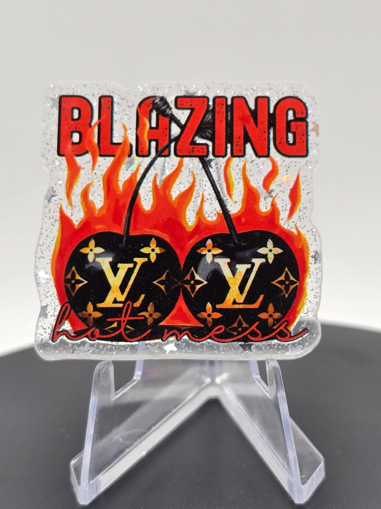 Acrylic Glitter Flatback-Blazing